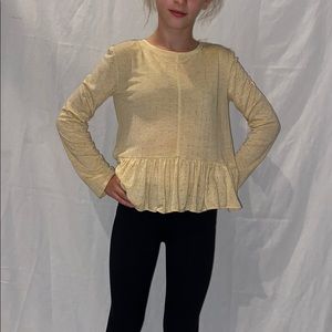 Light Yellow Ruffle Shirt